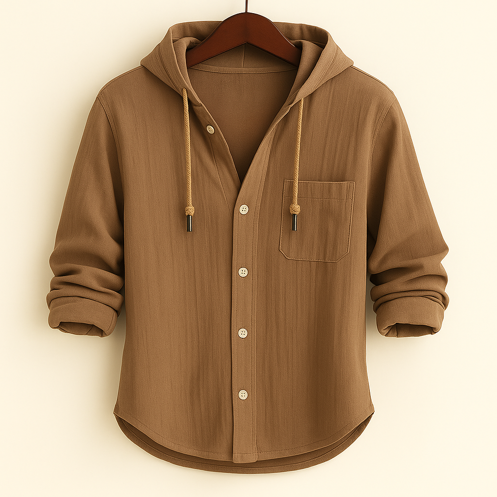Sevanno | Camicia con cappuccio in morbido cotone di lusso