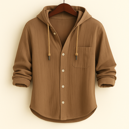 Sevanno | Camicia con cappuccio in morbido cotone di lusso