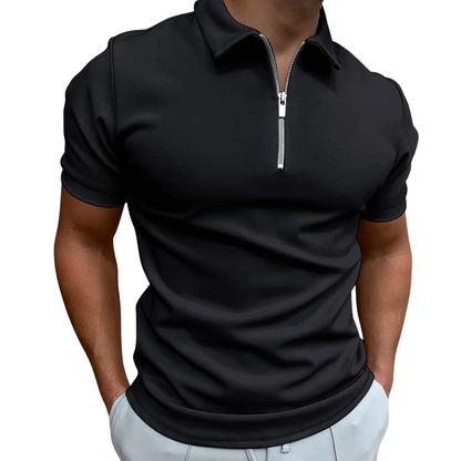 Gregorio | Modern Half-Zip Polo