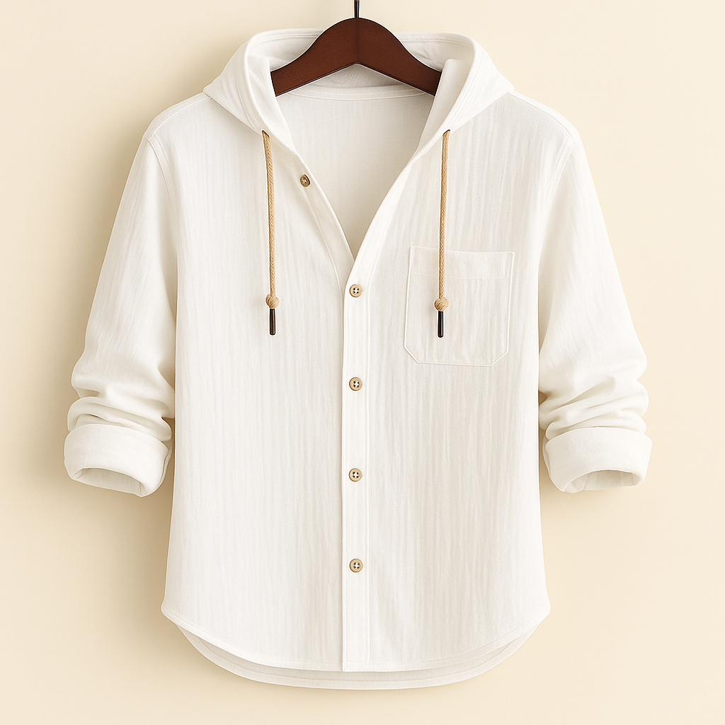 Sevanno | Camicia con cappuccio in morbido cotone di lusso