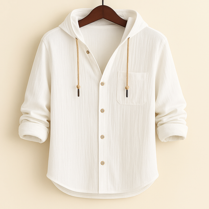 Sevanno | Camicia con cappuccio in morbido cotone di lusso
