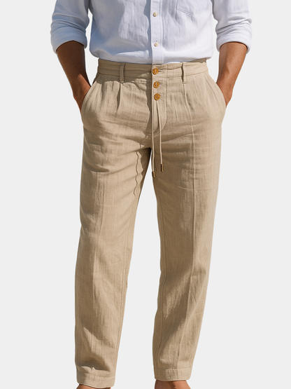 Matteo | Pantalones ligeros de lino para el verano
