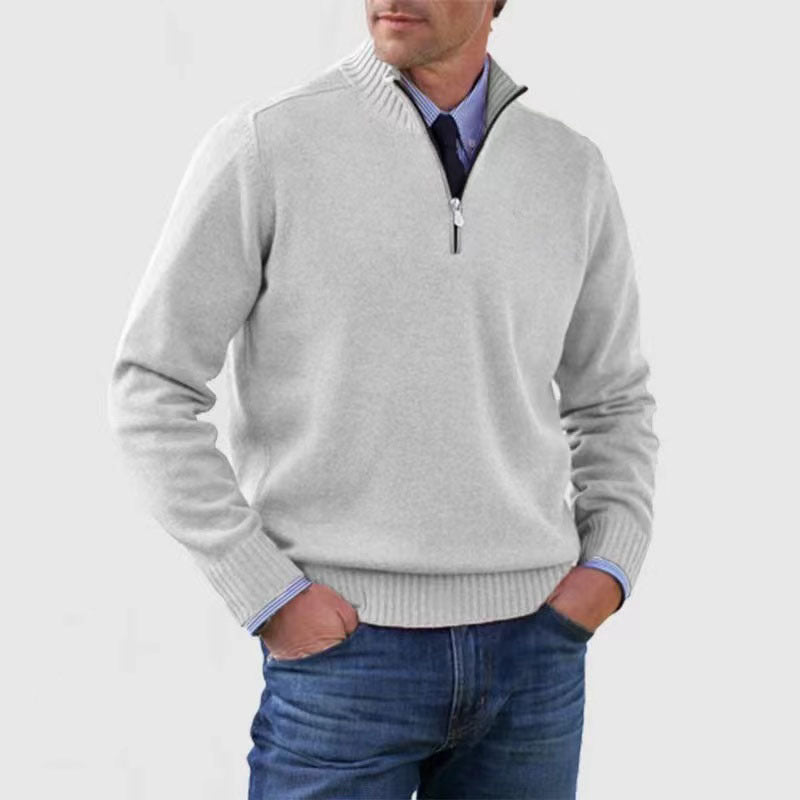 Sevanno | Elegantní pánský svetr s polovičním zipem