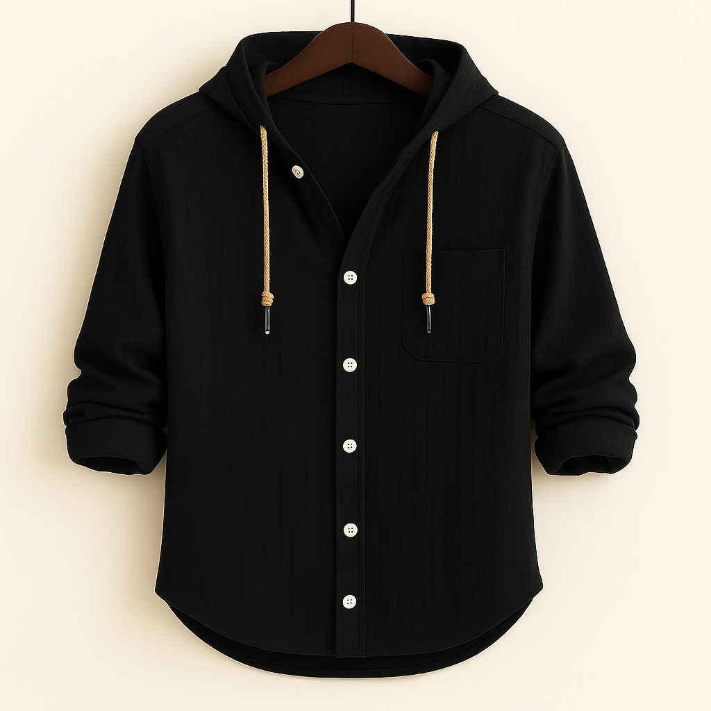 Sevanno | Camicia con cappuccio in morbido cotone di lusso