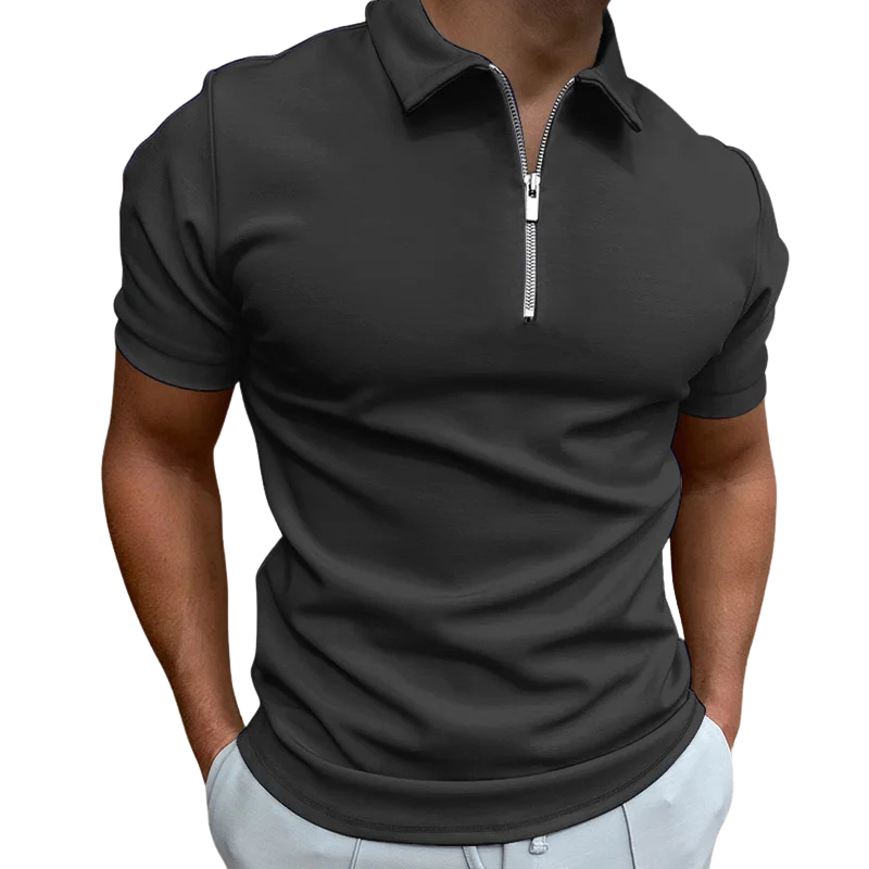 Gregorio | Modern Half-Zip Polo