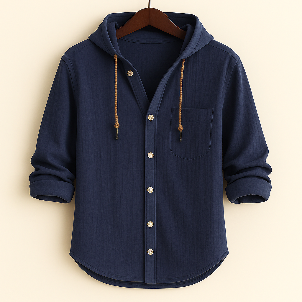 Sevanno | Camicia con cappuccio in morbido cotone di lusso