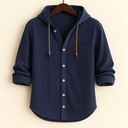 Sevanno | Camicia con cappuccio in morbido cotone di lusso