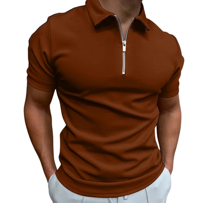 Gregorio | Modern Half-Zip Polo
