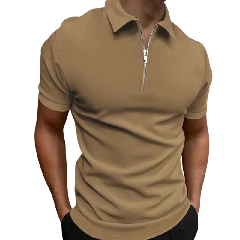 Gregorio | Modern Half-Zip Polo