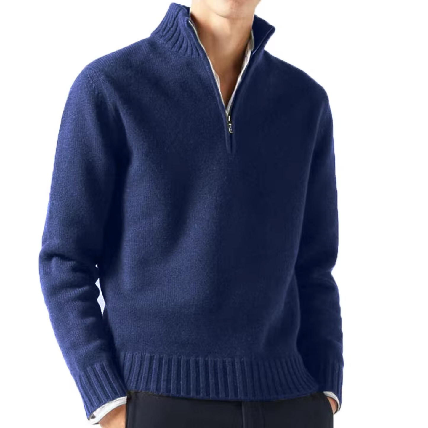 Sevanno | Col roulé zippé en laine pour homme