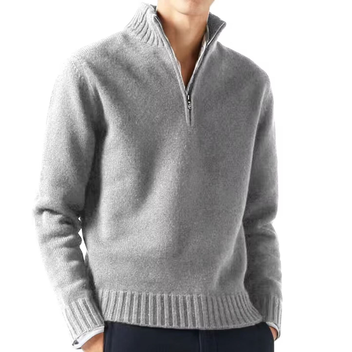 Sevanno | Col roulé zippé en laine pour homme