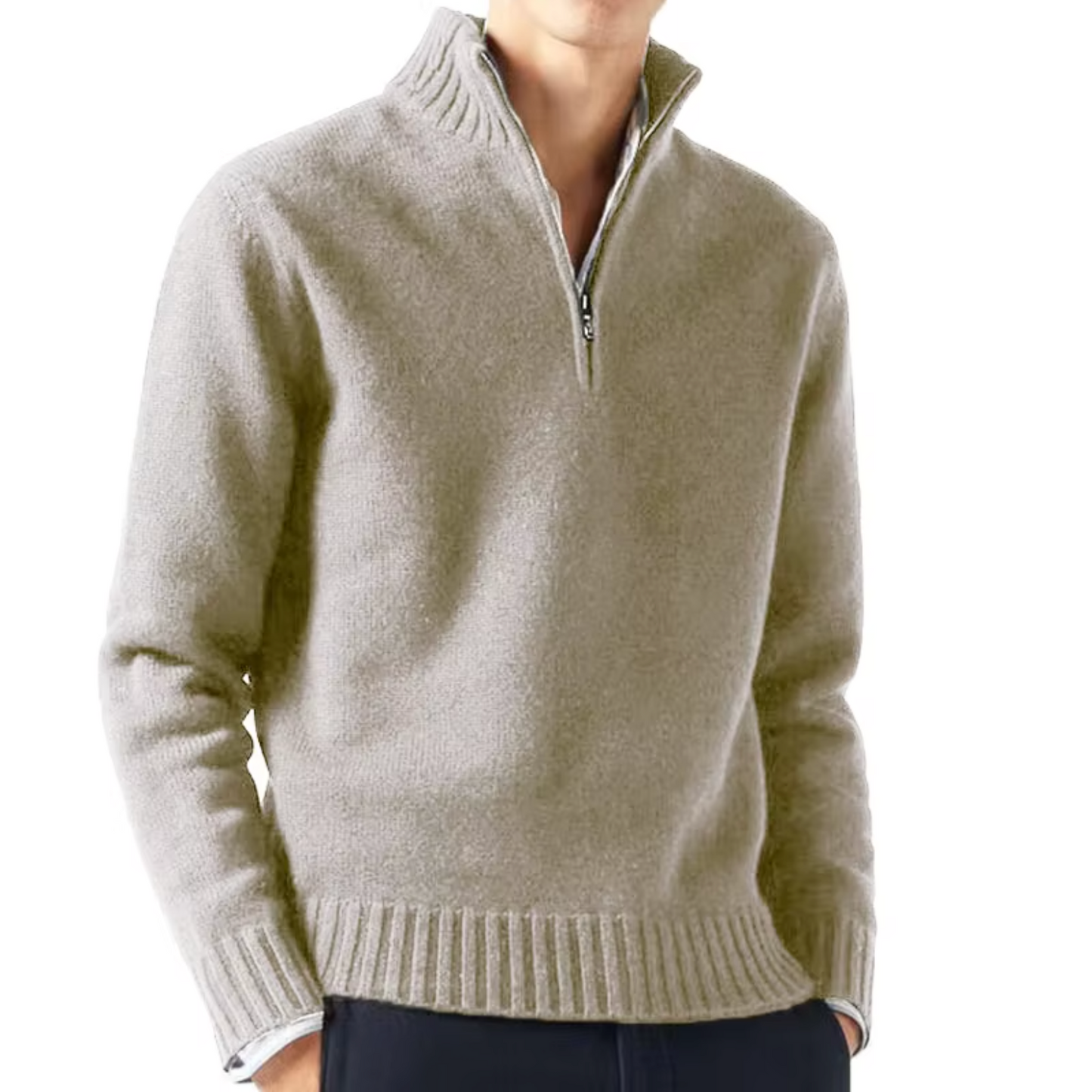 Sevanno | Col roulé zippé en laine pour homme