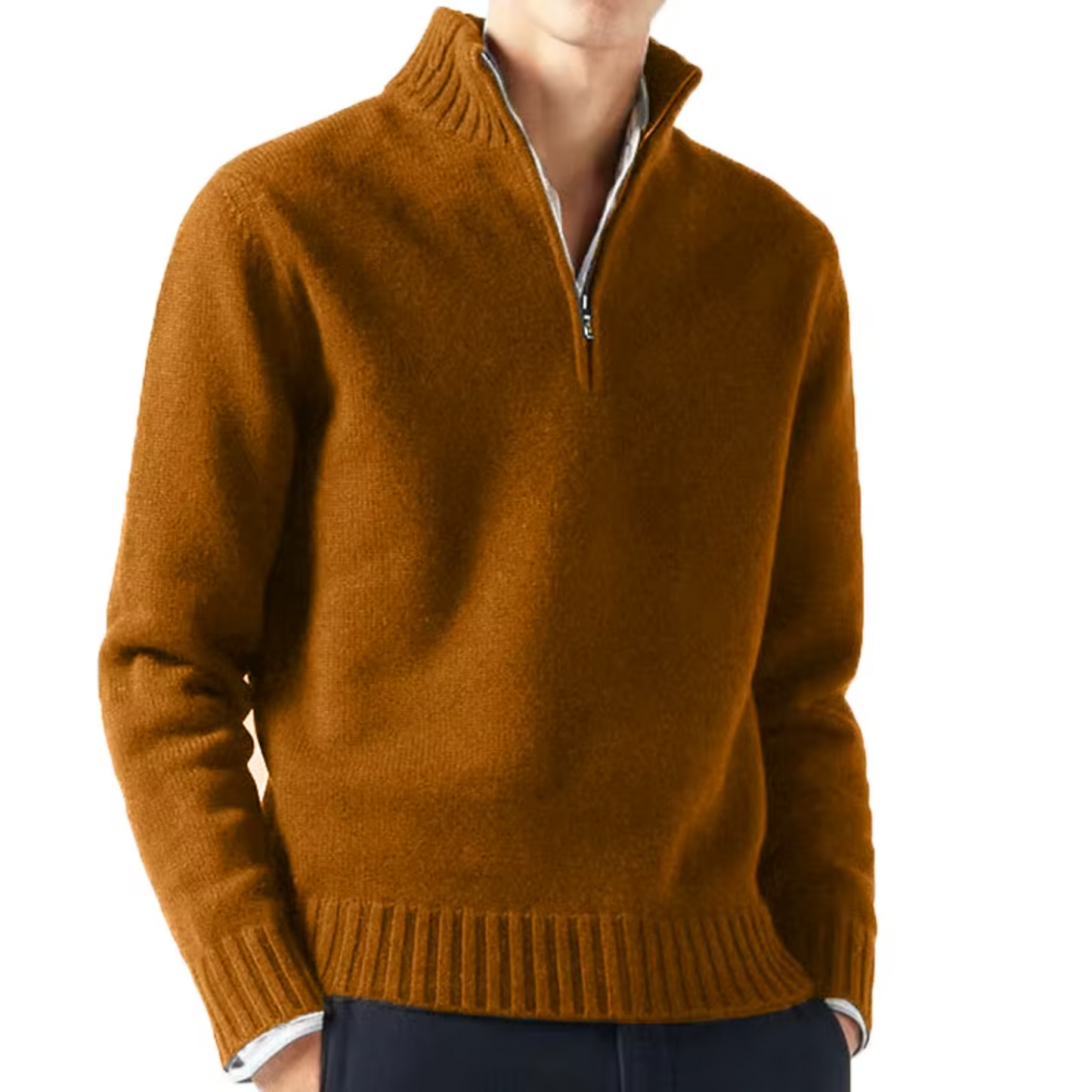 Sevanno | Col roulé zippé en laine pour homme