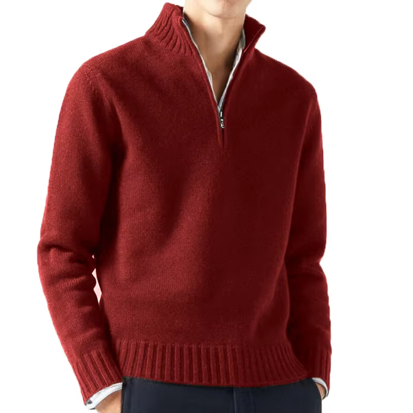Sevanno | Col roulé zippé en laine pour homme