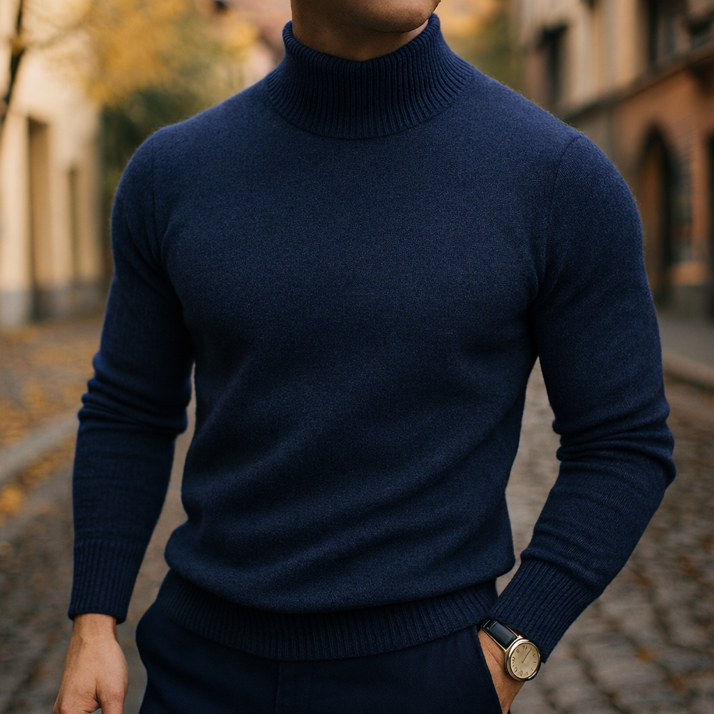 Sevanno | Pánský vlněný svetr s límečkem
