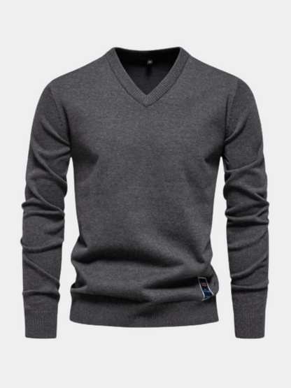 Sevanno | Cotton V-Neck Sweater