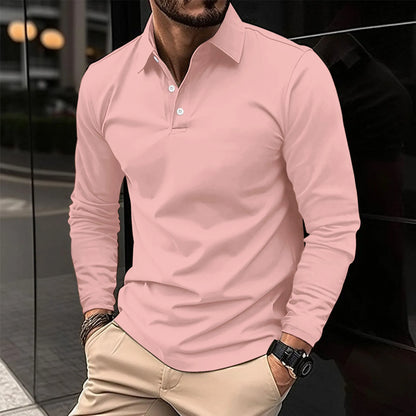 Sevanno | Klassisk langærmet poloshirt til mænd