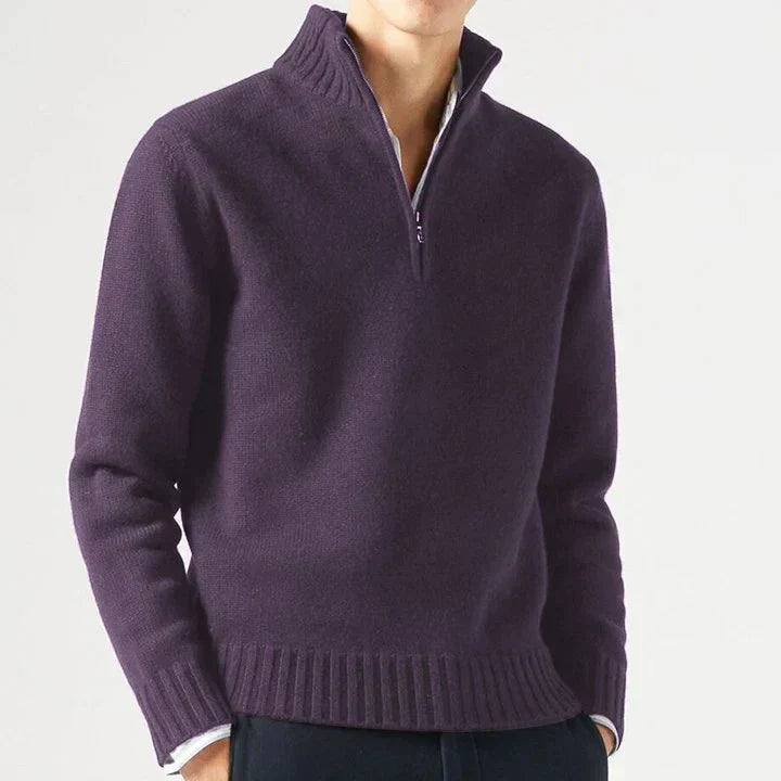 Sevanno | Col roulé zippé en laine pour homme