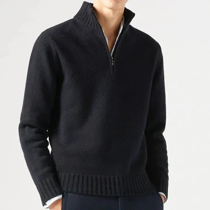 Sevanno | Col roulé zippé en laine pour homme