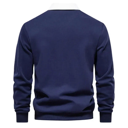 Sevanno | Pulover polo cu contraste rafinate