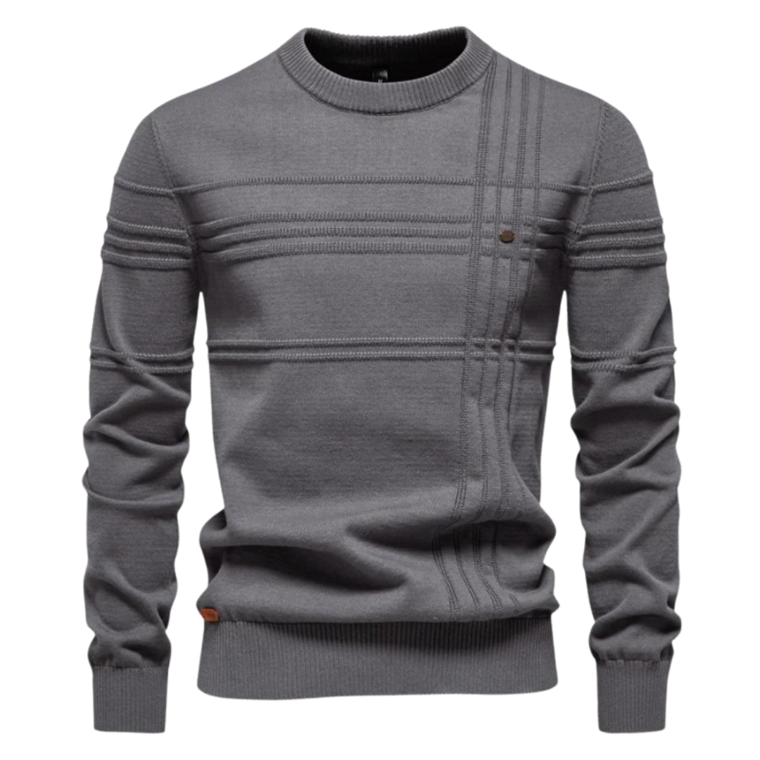 Sevanno | Camisola elegante para homem com padrão aos quadrados