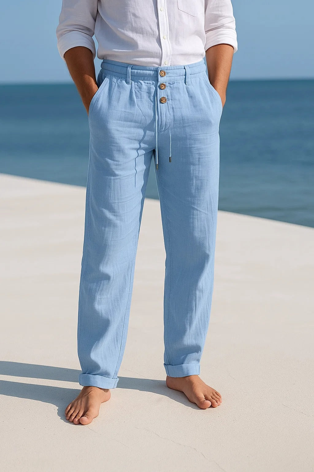 Matteo | Pantalones ligeros de lino para el verano
