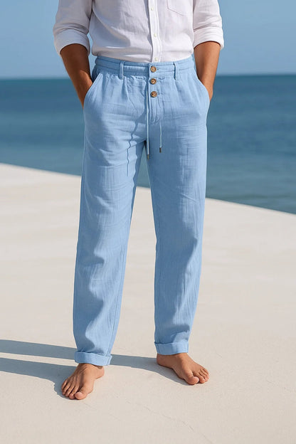 Matteo | Pantalones ligeros de lino para el verano