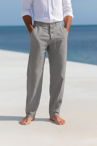 Matteo | Pantalones ligeros de lino para el verano