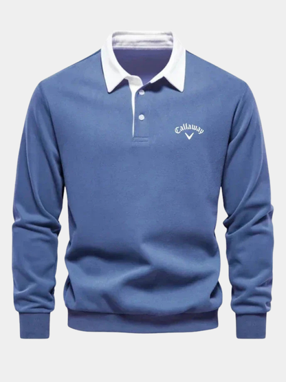 Sevanno | Pulover polo cu contraste rafinate
