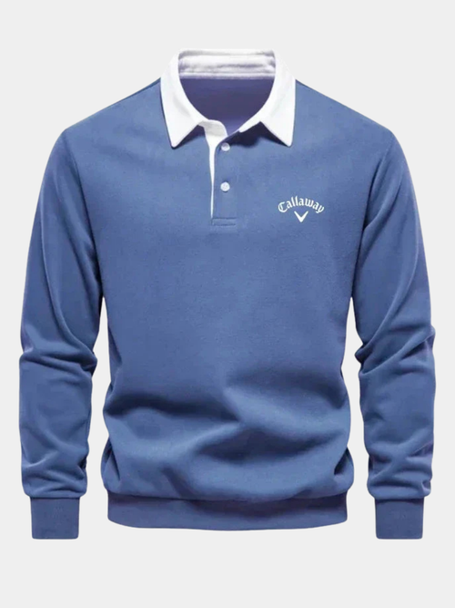 Sevanno | Pulover polo cu contraste rafinate