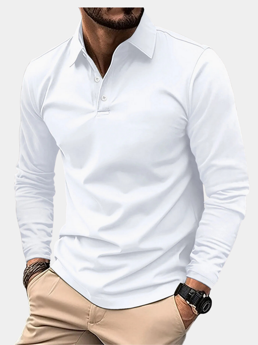 Sevanno | Polo clássico de manga comprida para homem