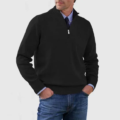 Sevanno | Elegantní pánský svetr s polovičním zipem