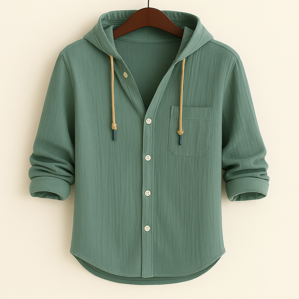 Sevanno | Camicia con cappuccio in morbido cotone di lusso