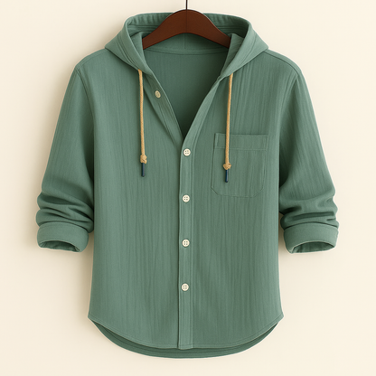 Sevanno | Camicia con cappuccio in morbido cotone di lusso