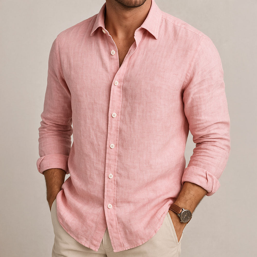 Camicia essenziale in lino